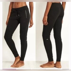 ALO Yoga Urban Moto Black Sweatpants Women’s Size Medium
